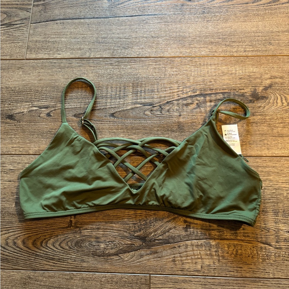L*Space Forest Green Swim Top